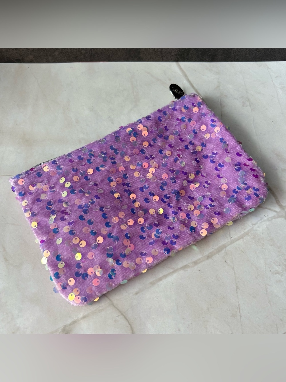 ipsy Purple Sequin Makeup Pouch
